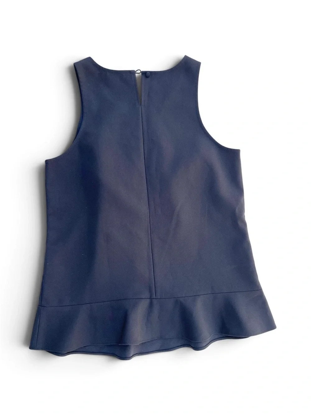 J. Crew Black Peplum Tank Top Sleeveless Blouse High Neck Size 0